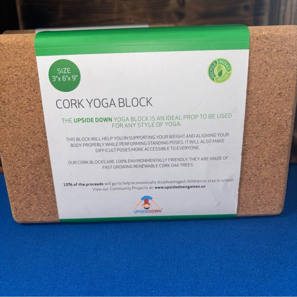 Lot of 2 Yoga Block Cork 9"/6"/3" High Quality! New 100%eco friendly - Picture 4 of 7